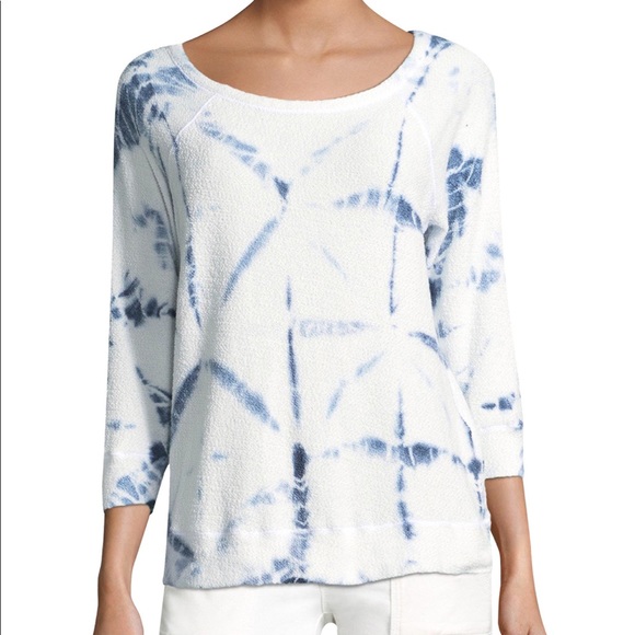 Joie Sweaters - Joie Soft | Tie Dye Annora C Sweater White Blue S